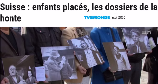 Image Suisse : enfants placés, les dossiers de la honte